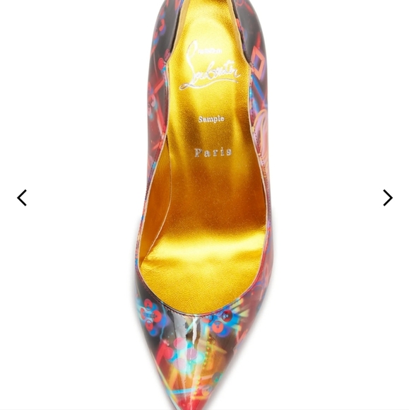 Christian louboutin hot chick 100 multicolor heels size 36 - Picture 4 of 5